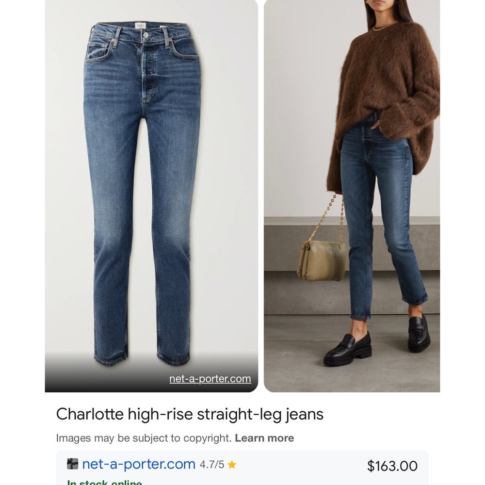Citizens Of Humanity Charlotte High-Rise Straight-Leg Jeans - Medium Blue